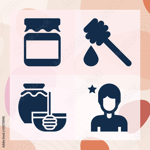 Simple set of loved one related filled icons