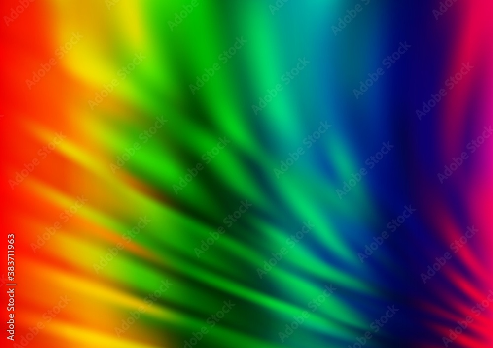 Fototapeta premium Light Multicolor, Rainbow vector abstract blurred background.