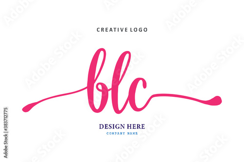 pharmacy logo composition of the letter BLC is simple, easy to understand and authoritative