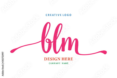 pharmacy logo composition of the letter BLM is simple, easy to understand and authoritative