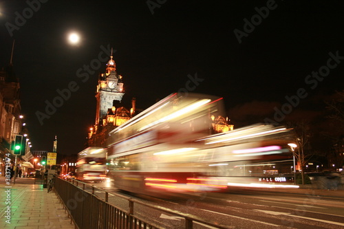 Canvas Print traffic at night