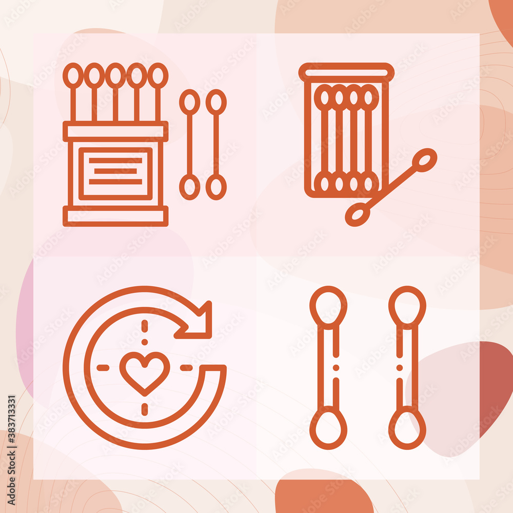 Simple set of spinning related lineal icons Simple set of spinning related lineal icons