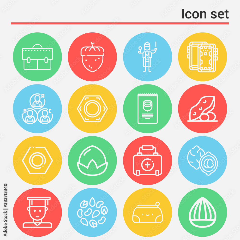 16 pack of eccentric lineal web icons set 16 pack of eccentric lineal web icons set