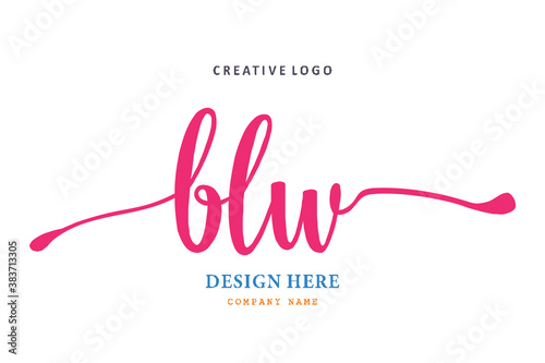 pharmacy logo composition of the letter BLW is simple, easy to understand and authoritative
