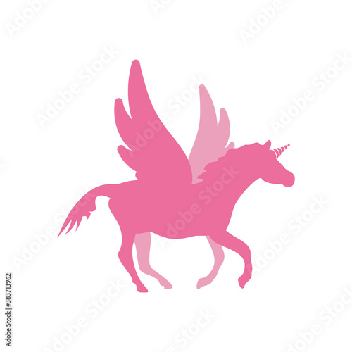 Unicorn horse icon illustration design template vector