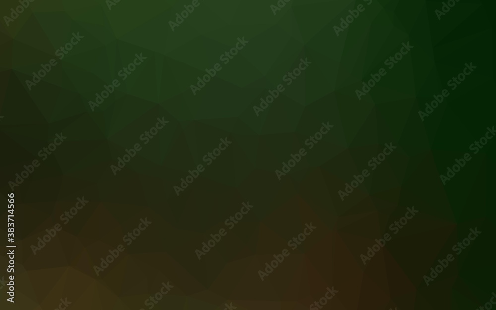 Dark Green vector triangle mosaic template. Dark Green vector triangle mosaic template.
