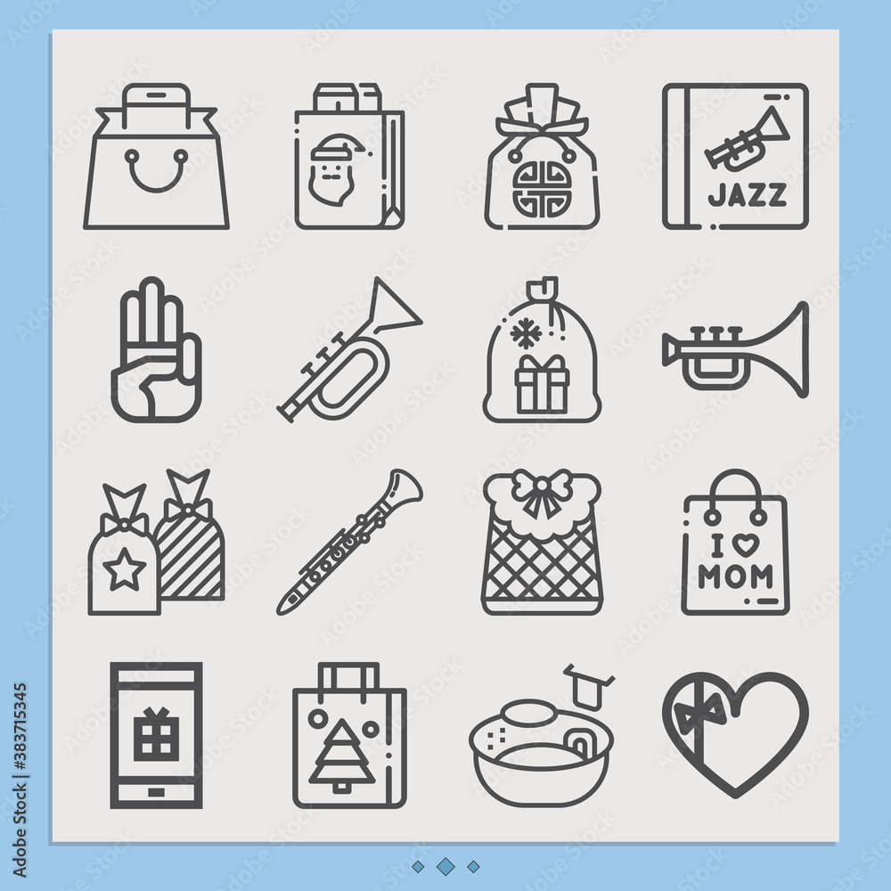 Simple set of talent related lineal icons.