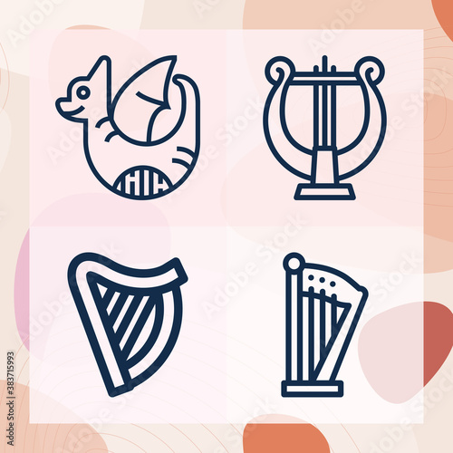 Simple set of liberalism related lineal icons