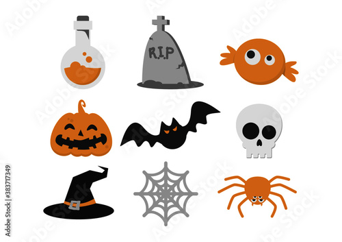 Halloween cartoon character drawing icon as vector.