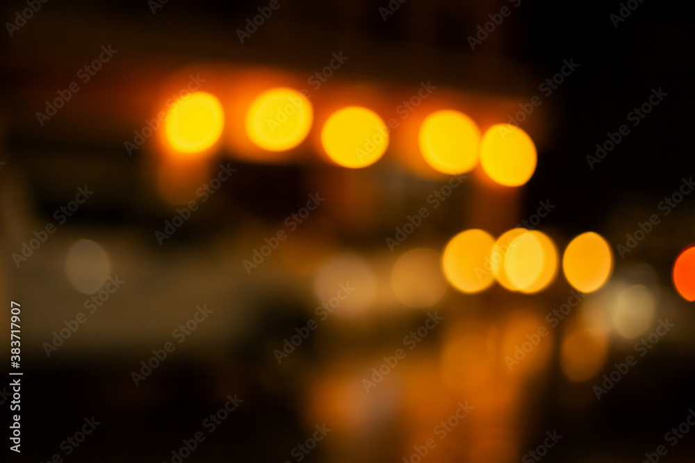 Gold Christmas abstract bokeh lights background