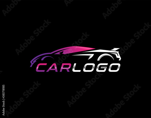 Modern car logo service and business symbol logo design illustration.