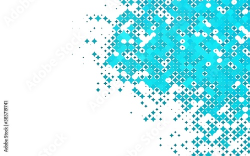 Wallpaper Mural Light BLUE vector pattern with christmas stars. Torontodigital.ca