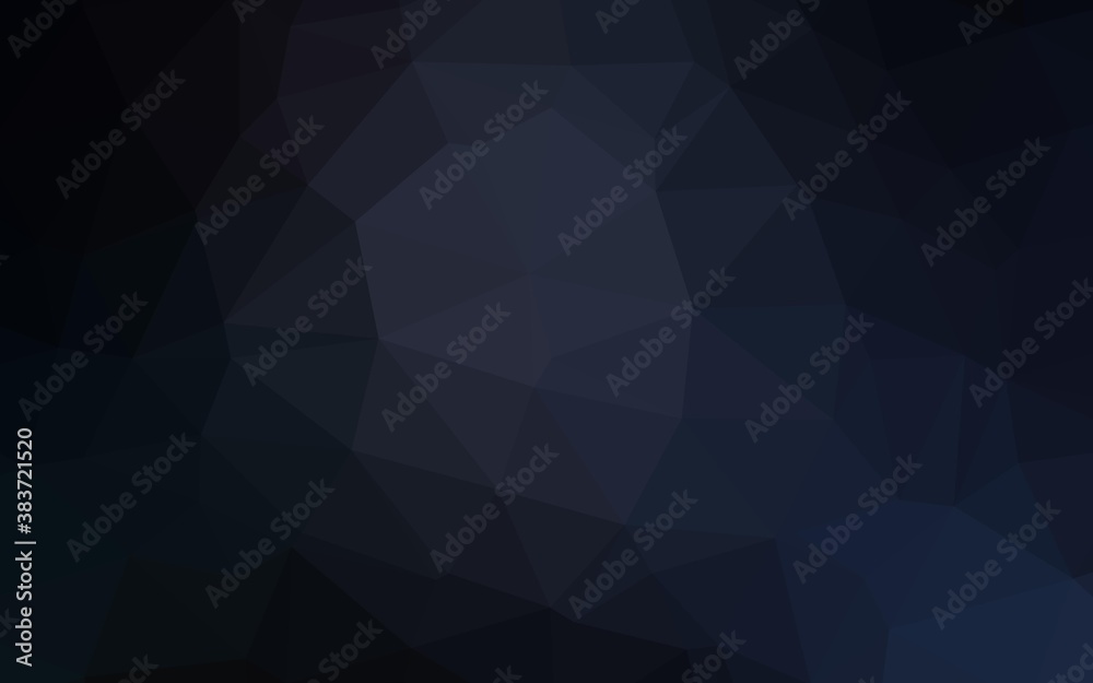 Dark BLUE vector low poly cover. Dark BLUE vector low poly cover.