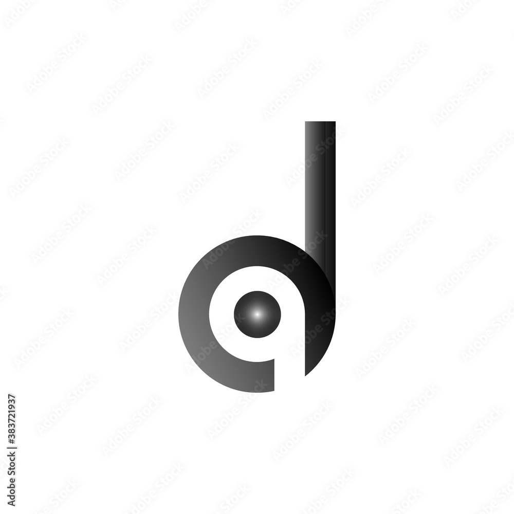 Alphabetic Letter Logo D.  