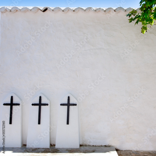 Ibiza Santa Agnes de Corona Ines white church photo