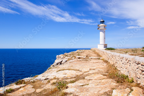 Barbaria Cape lighthouse in Formentera island photo