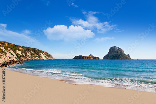 Es vedra island of Ibiza view from Cala d Hort photo