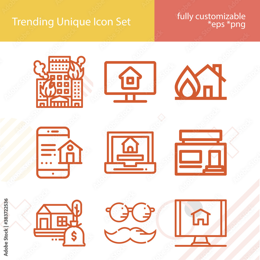 Simple set of inner product related lineal icons. Simple set of inner product related lineal icons.