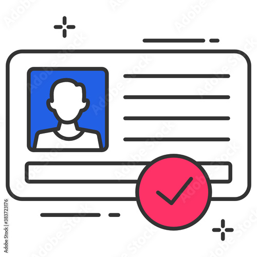 Verified Voters Concept, Social Security Card Number Vector Icon Design, Presidential elections 2020 in United States Symbol on White background 