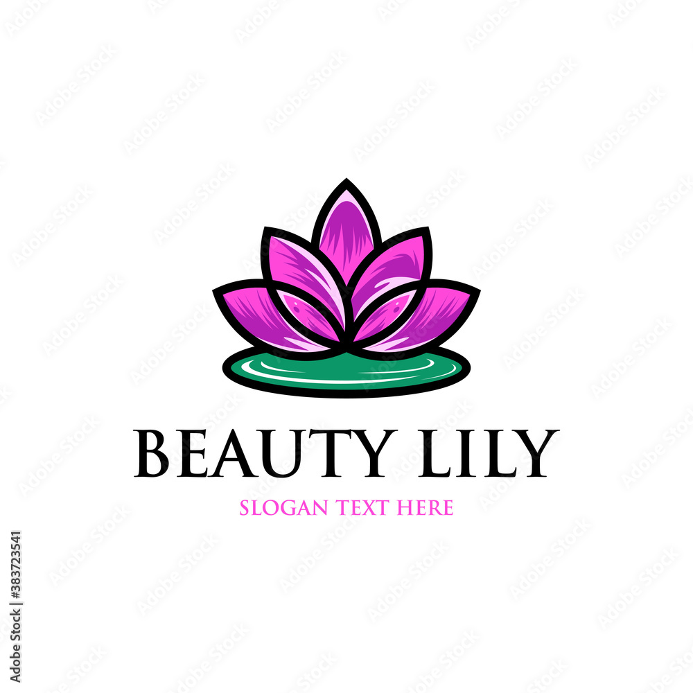 Abstract flower design. Line creative symbol. Universal icon. Lotus sign. Abstract flower design. Line creative symbol. Universal icon. Lotus sign.