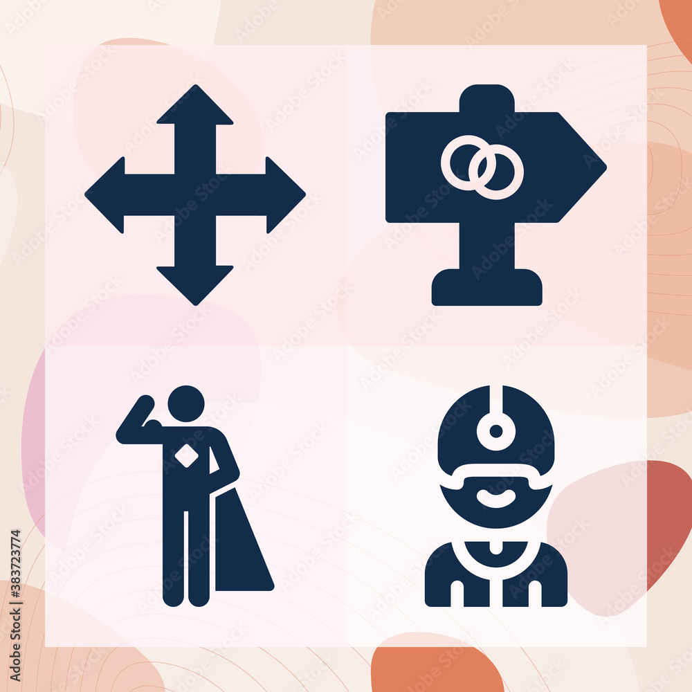Simple set of transportation system related filled icons