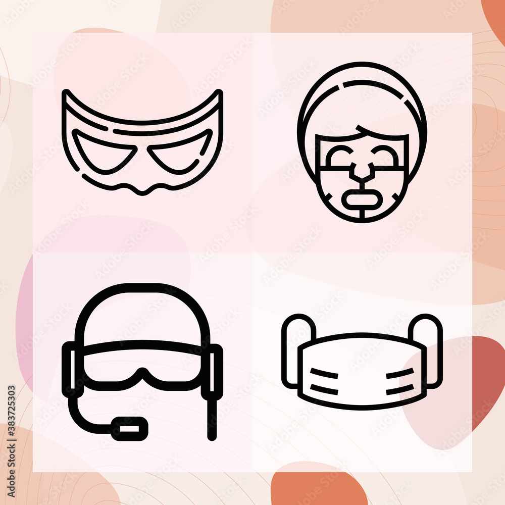 Simple set of hides related lineal icons Simple set of hides related lineal icons