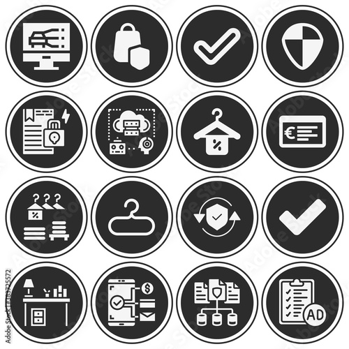 16 pack of insure  filled web icons set