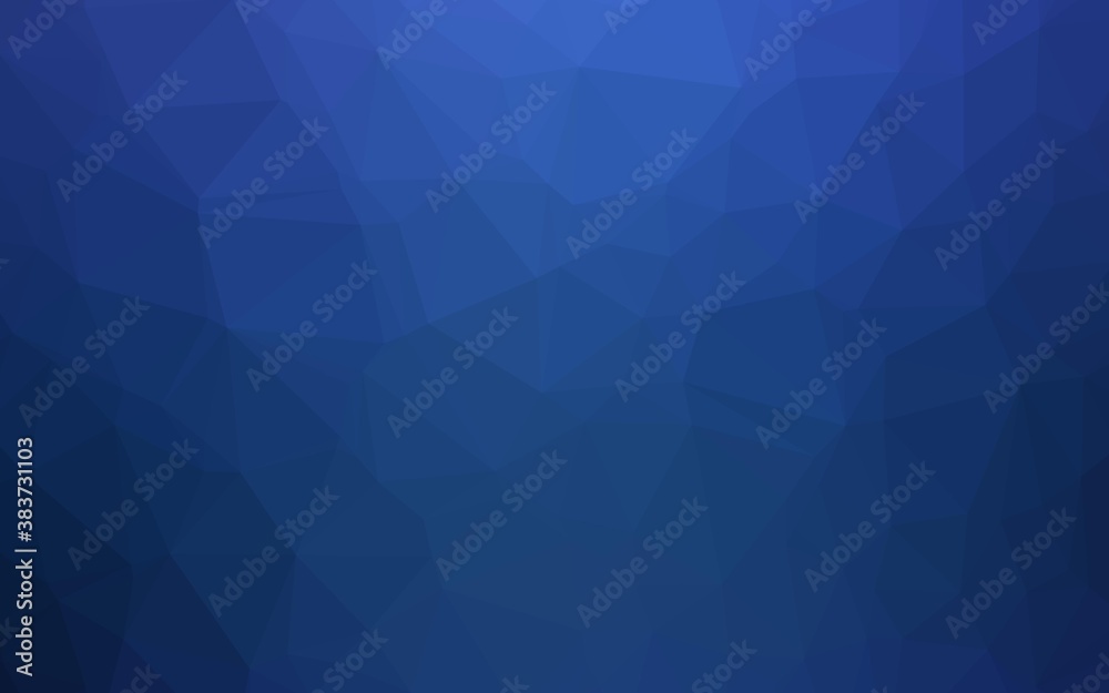 Dark BLUE vector polygon abstract background.