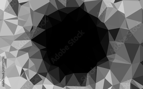 Light Silver, Gray vector blurry triangle texture.