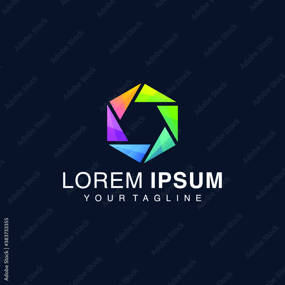 hexagon logo template hexagon logo template