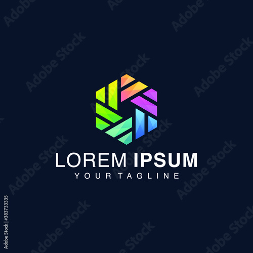 awesome hexagon logo designs