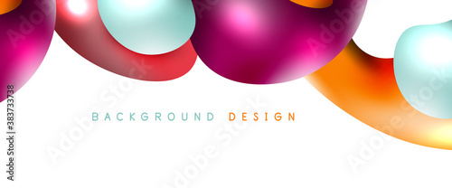 Bubbles abstract background. Liquid splashes on white vector template