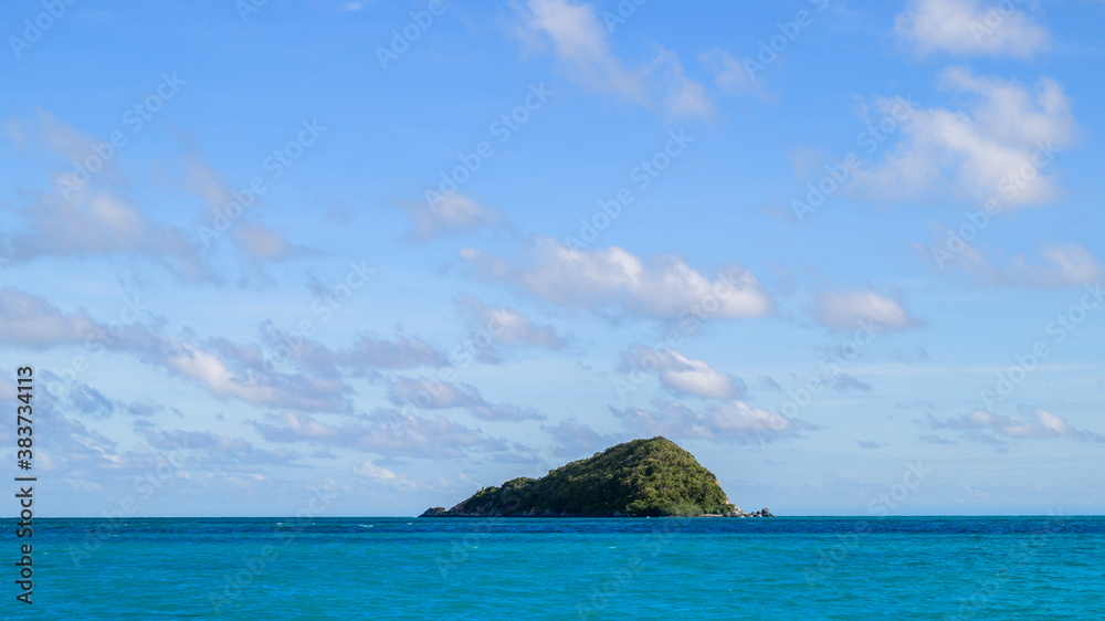 tropical island in the ocean