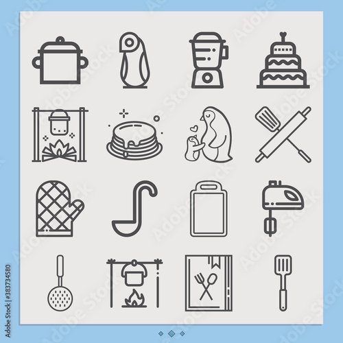 Simple set of islands related lineal icons.