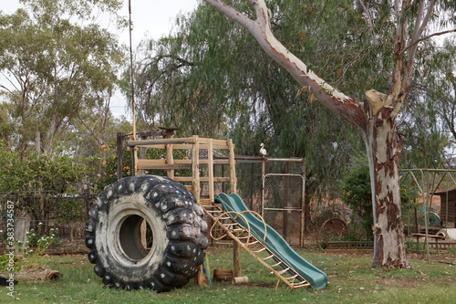 Outback playground equipment, Western Queensland. photo