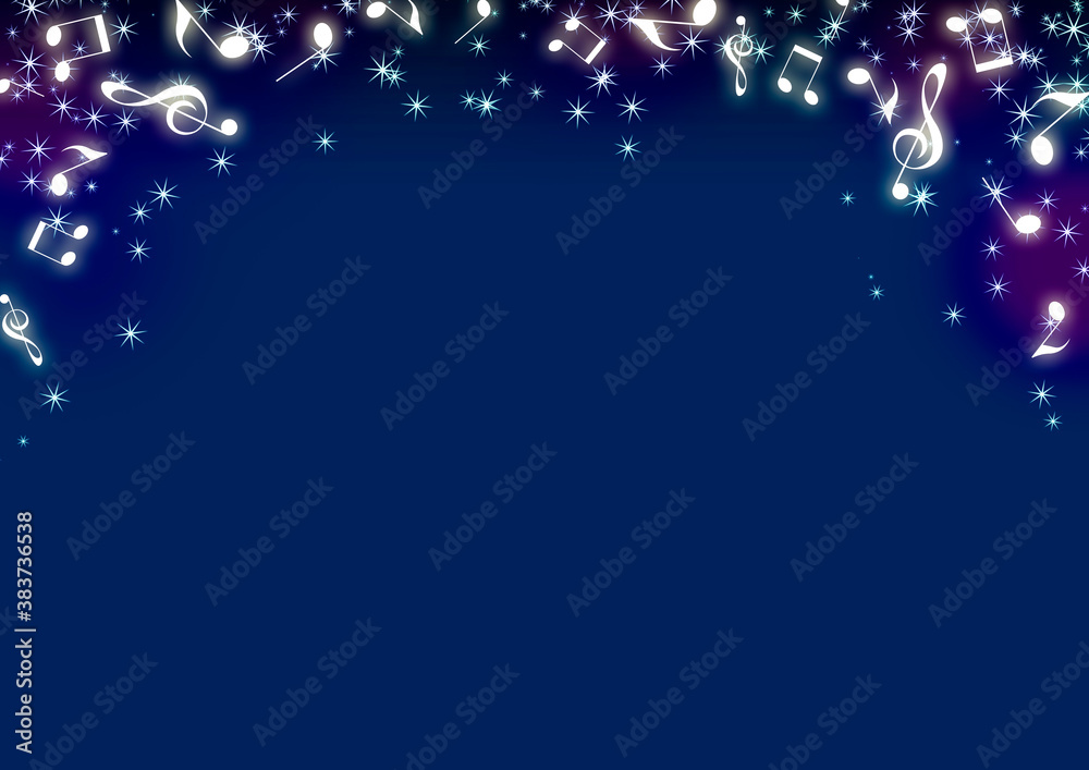 音楽 音符 背景 フレーム イラスト キラキラ 光 Stock Illustration Adobe Stock