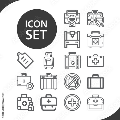 Simple set of opening related lineal icons.