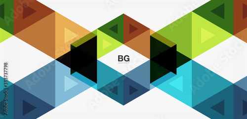 Mosaic triangle pattern abstract background for cover, banner, flyer and poster and other template