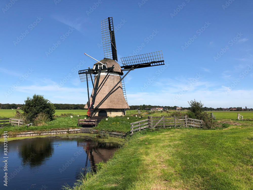 Naklejka premium Windmill around Nijemirdum