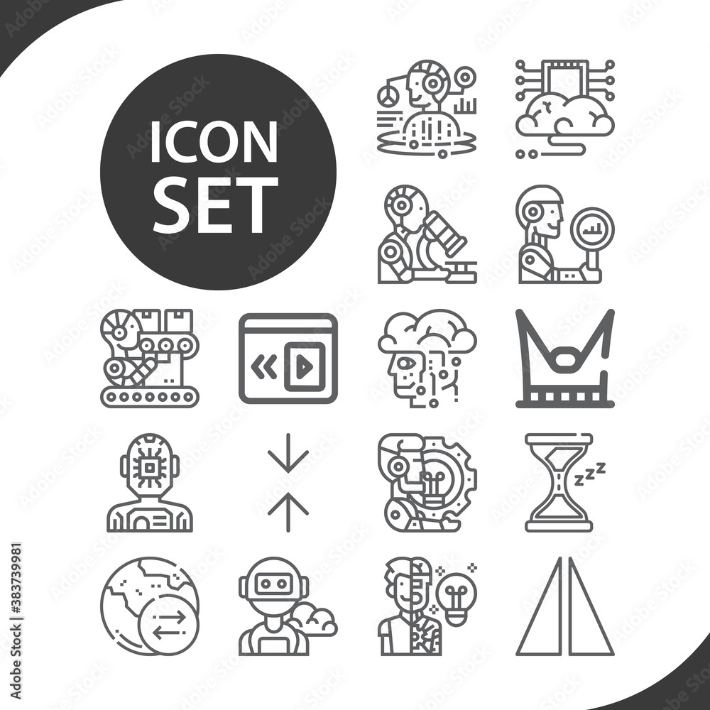 Simple set of contrary related lineal icons.