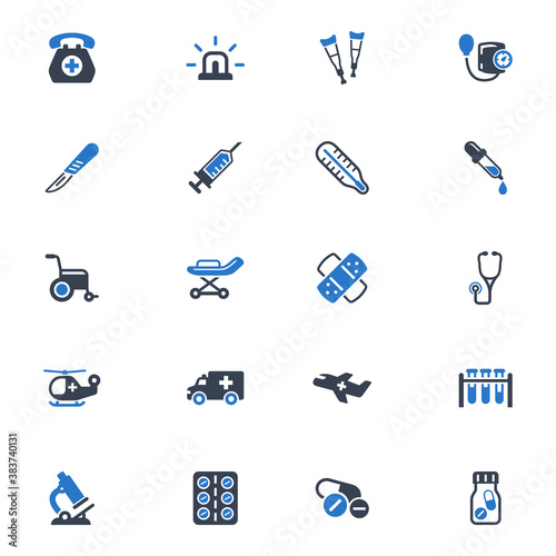 Medical supplies & equipment icons