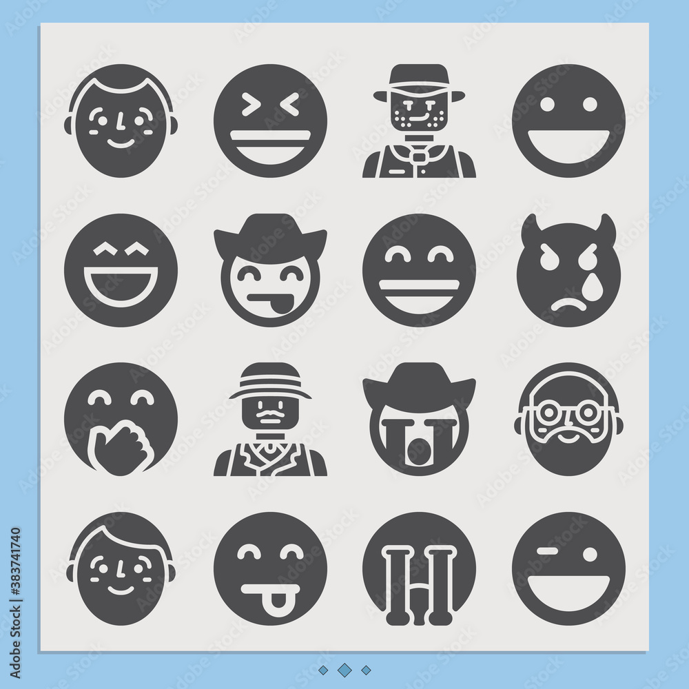 Simple set of glad related filled icons. Simple set of glad related filled icons.