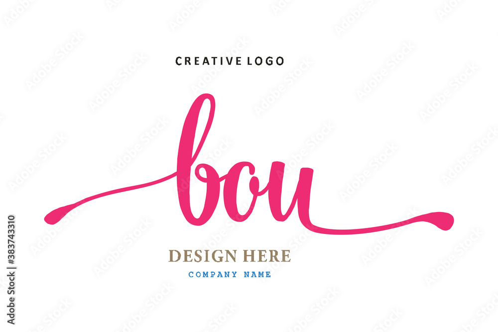 pharmacy logo composition of the letter BOU is simple, easy to understand and authoritative pharmacy logo composition of the letter BOU is simple, easy to understand and authoritative