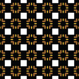 Vector seamless pattern texture background with geometric shapes, colored in black, brown, yellow, white colors.