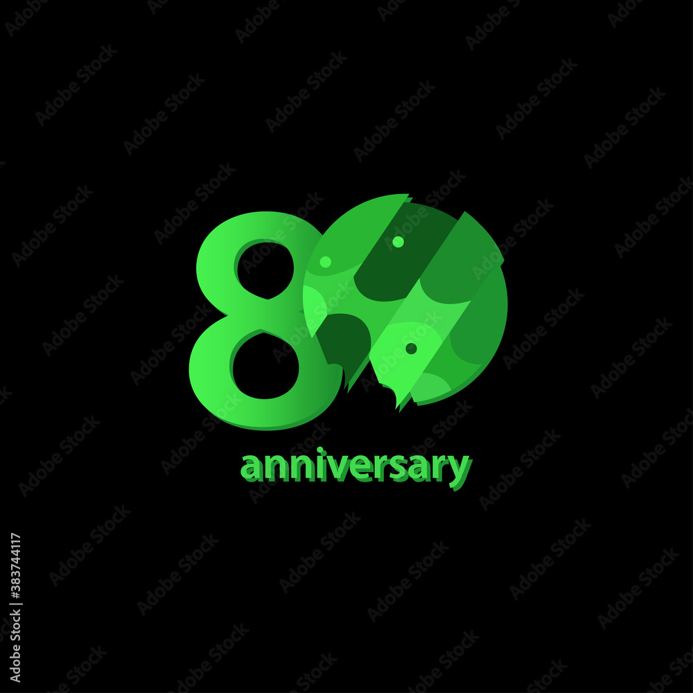 80 Years Anniversary Celebration Vector Template Design Illustration 80 Years Anniversary Celebration Vector Template Design Illustration