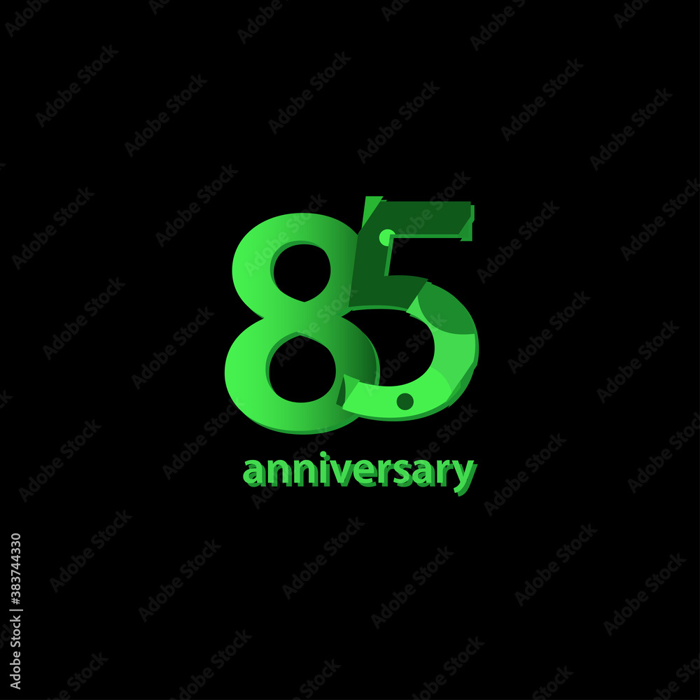 85 Years Anniversary Celebration Vector Template Design Illustration 85 Years Anniversary Celebration Vector Template Design Illustration