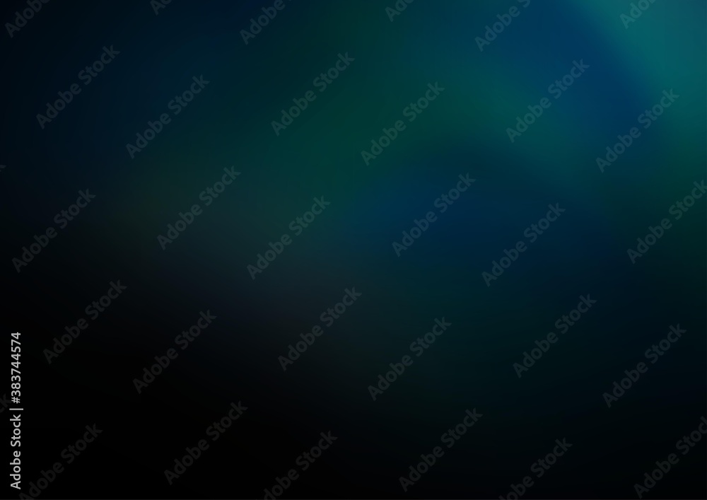 Dark BLUE vector blurred and colored background.