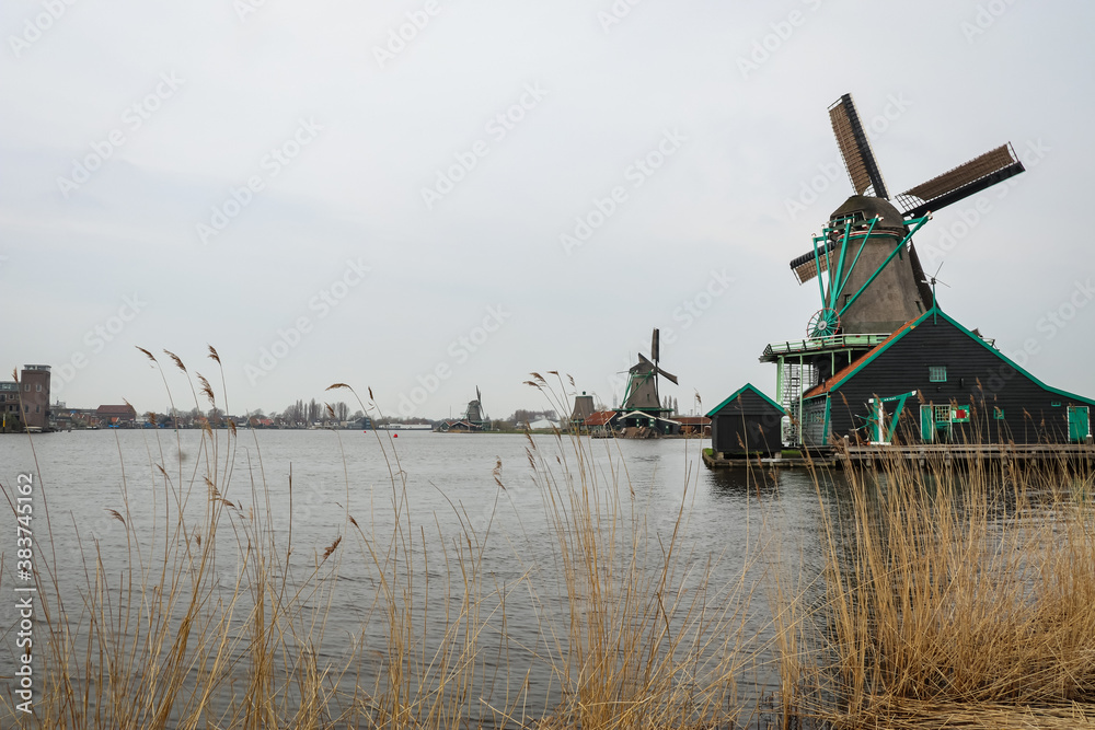 Fototapeta premium The windmills at Zaan Schaans