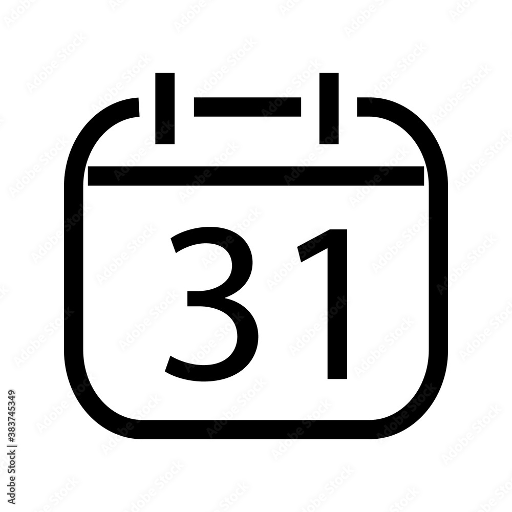 Calendar vector icon on white background Calendar vector icon on white background