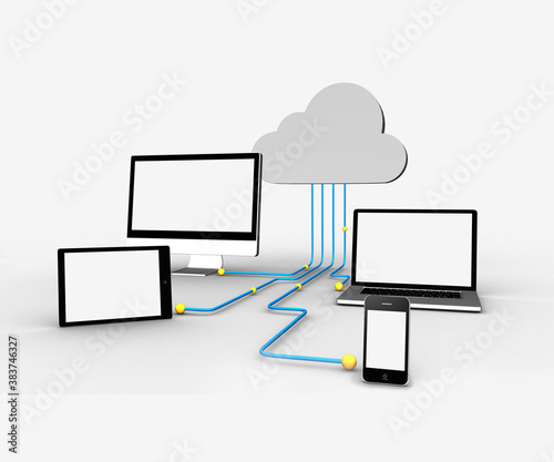 Media applicances connecting through cloud computing photo